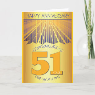 51 Jahre Jubiläum der Nüchternheit   Golden Ray 12 Karte