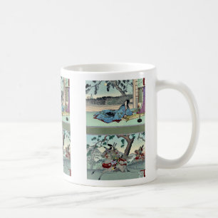 51: Kogo kein Tsubone; 52: Tomoe Gozen Ukiyoe Kaffeetasse