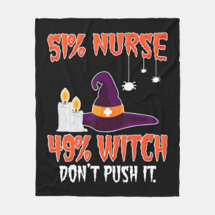 51 Nurse 49 Hexenfrauen Mens Halloween-Krankenschw Fleecedecke