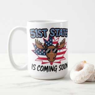 51. Staat Cool Elche USA Flag Politischer Humor Kaffeetasse