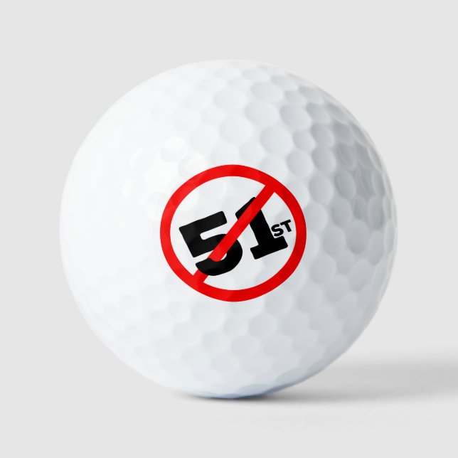 51. Staat Kein Weg Golfball (Vorderseite)