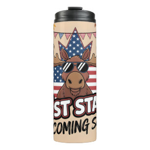 51. Staat kommt bald Patriotic Elch USA-Flagge Thermosbecher