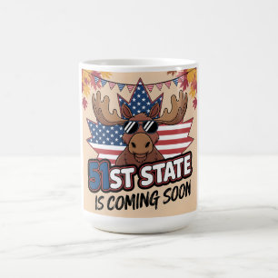 51. Staat kommt bald Patriotic Moose USA-Flagge Verwandlungstasse