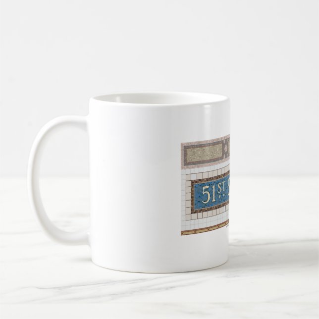 51. Straßen-New- Yorkuntergrundbahn-Mosaik Kaffeetasse (Links)