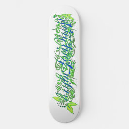 5280 Schriftzug in grün und blau Skateboard