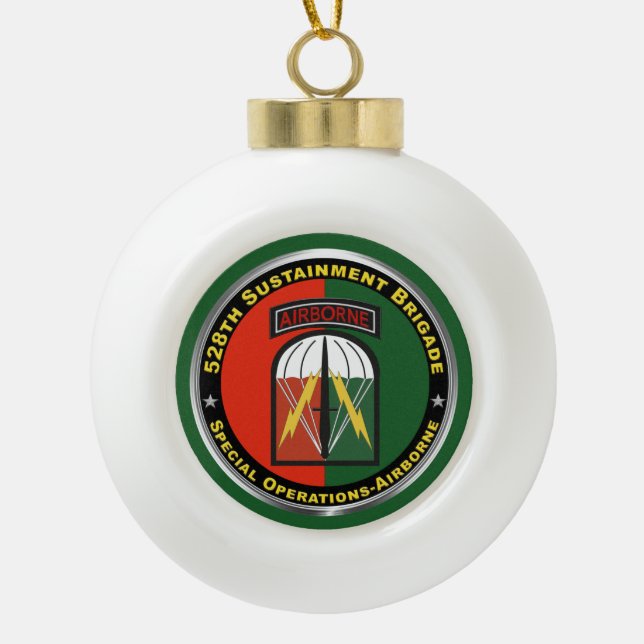 528. Nachhaltigkeitsbrigade Keramik Kugel-Ornament (Vorderseite)
