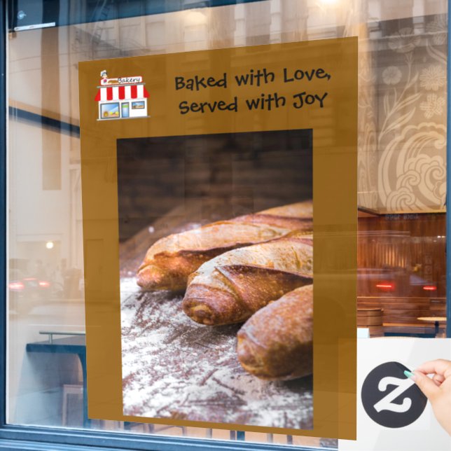 52" * 72" Bäckereifenster Fensteraufkleber (Café-Fenster)