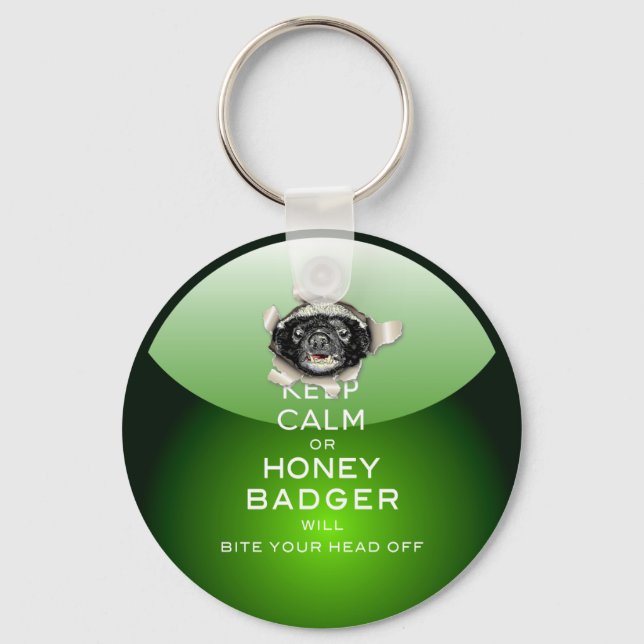 [52] Behalt Ruhe oder Honey Badger... Schlüsselanhänger (Vorderseite)