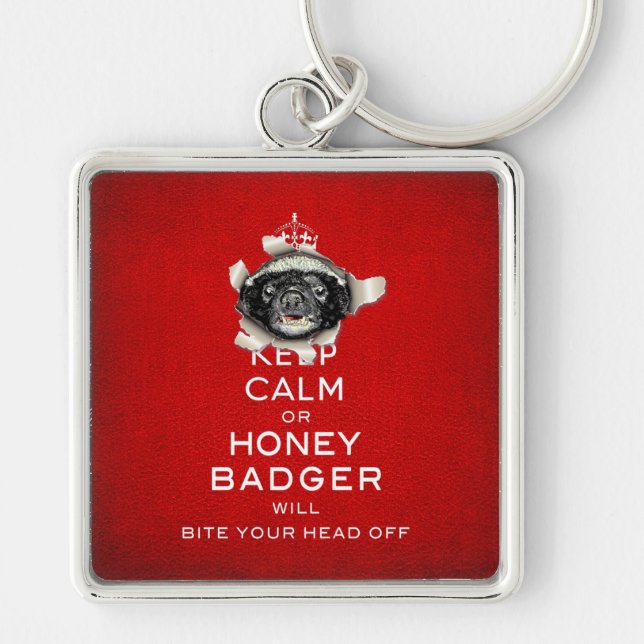 [52] Behalt Ruhe oder Honey Badger... Schlüsselanhänger (Vorne)