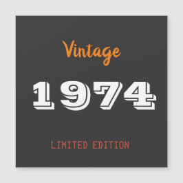 52. Geburtstag Magneteinladung - Vintag 1974
