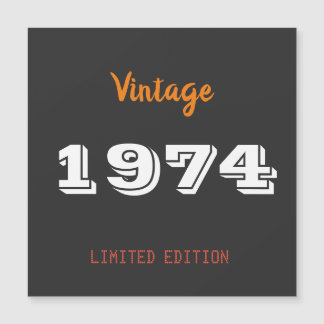 52. Geburtstag Magneteinladung - Vintag 1974