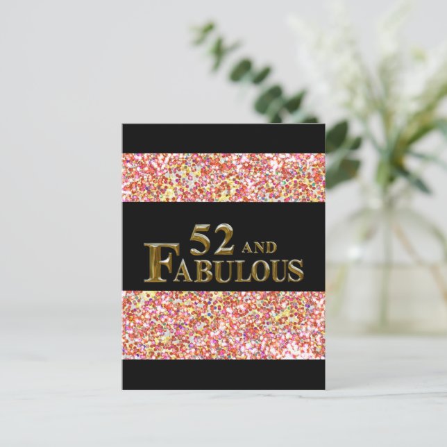 52. Geburtstag Postkarte (Stehend Vorderseite)