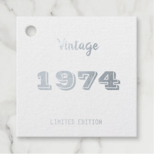 52. Geburtstagsfeiertag - Vintage 1974-Grenze Geschenkanhänger