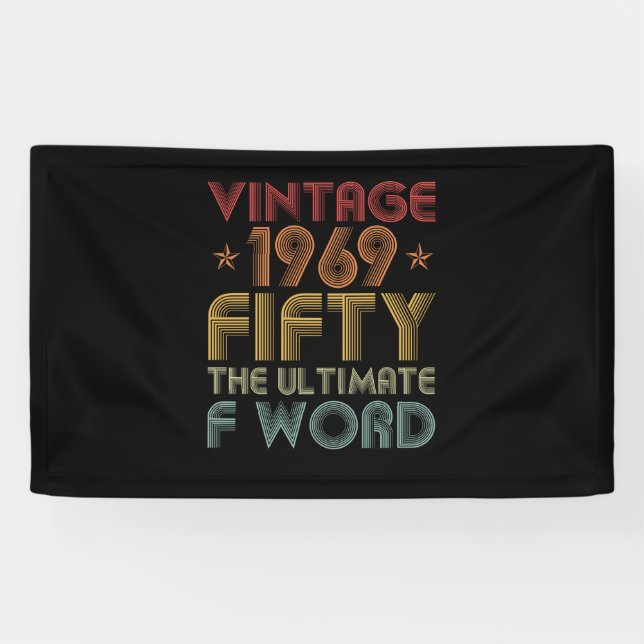 52. Geburtstagsgeschenk - Fünfzig das ultimative F Banner (Horizontal)