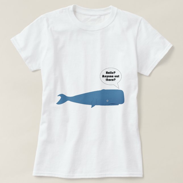 52 Hertz - der einsamste Wal in der Welt T-Shirt (Design vorne)