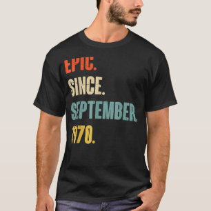 52 Jahre alte Legende seit September 1970 52. Bir T-Shirt