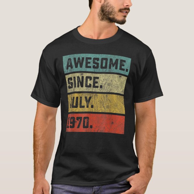 52 Jahre Phantastisch seit Juli 1970 52. Geburtsta T-Shirt (Vorderseite)