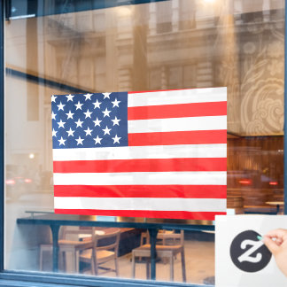 52" x 37,56" Amerikanische Flagge Fensteraufkleber