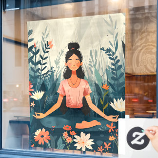 52" x 72" Yoga Fensteraufkleber