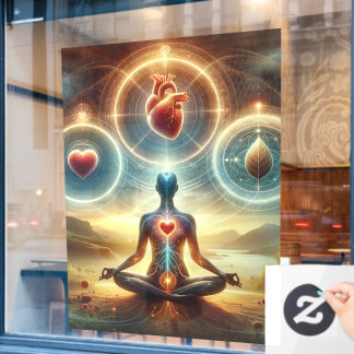 52" x 72" Yoga  Fensteraufkleber