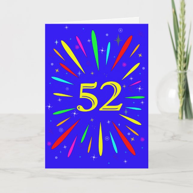 52e carte d'explosion d'anniversaire (Devant)