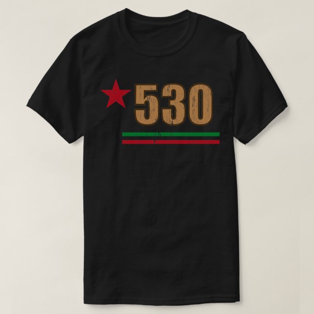 530 California Area Code T-Shirt (Design vorne)