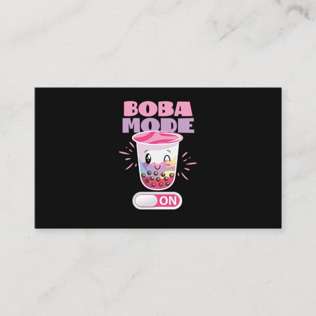 53.Boba Tea im Boba-Modus Visitenkarte (Vorderseite)