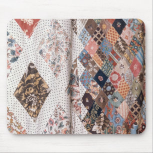53: Detail einer Patchworksteppdecke hergestellt Mousepad