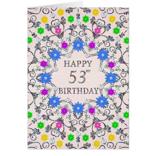 53. Geburtstag Abstrakte Blume (Vorne)