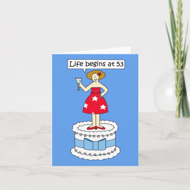 53. Geburtstag Spaß Karte (Vorderseite)