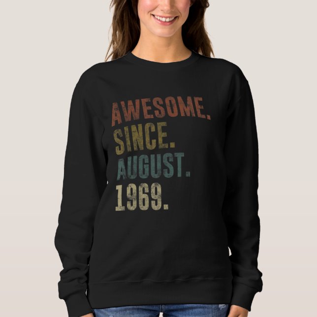 53. Geburtstag Vintag Phantastisch seit August 196 Sweatshirt (Vorderseite)