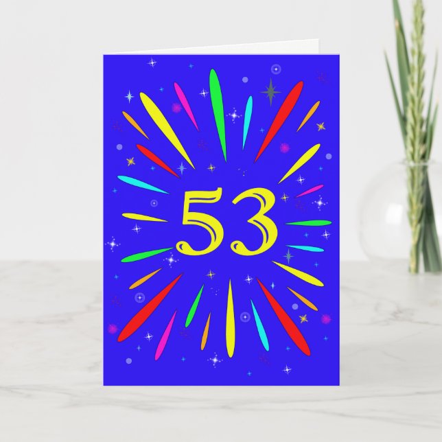 53. Geburtstagsexplosionskarte Karte (Vorderseite)