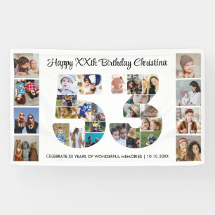 53. Geburtstagsfeier Nummer 53 Fotocollage Banner