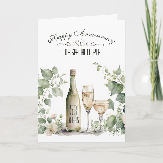 53. Hochzeitsjubiläum Wein und Efeu   Karte (Vorderseite)