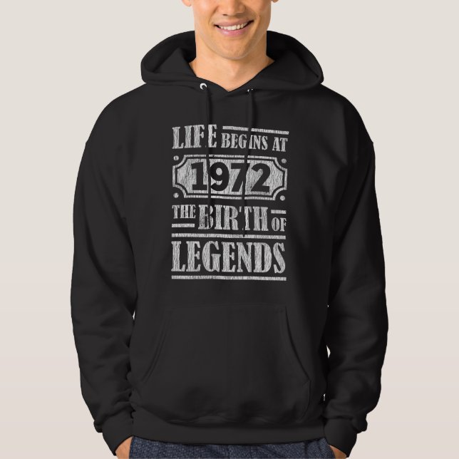 53 Jahre alt 1972 Geburt der Legende 53. Geburtsta Hoodie (Vorderseite)