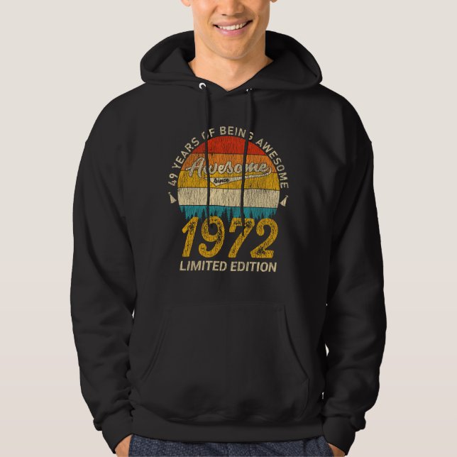 53 Jahre alt 1972 Retro Phantastisch 53. Geburtsta Hoodie (Vorderseite)
