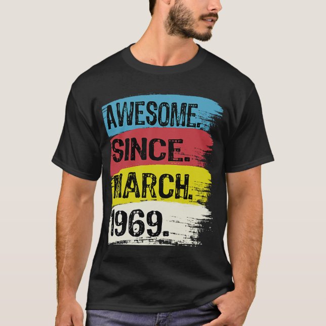 53 Jahre alt Phantastisch seit 1969 März 54. Gebur T-Shirt (Vorderseite)