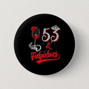 53 Und Fabelhafte Königin Alles Gute Zum 53. Gebur Button