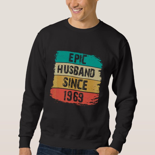 53. Wedding Anniversary Epic Husband Seit 1969 Sweatshirt (Vorderseite)