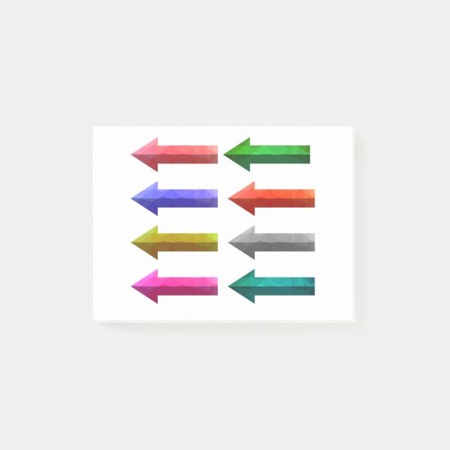 5424Farbige Pfeile Post-it Klebezettel (Vorderseite)