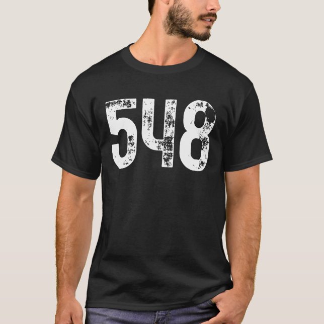 548 Area Code London on Mobile Telefone Area Code T-Shirt (Vorderseite)