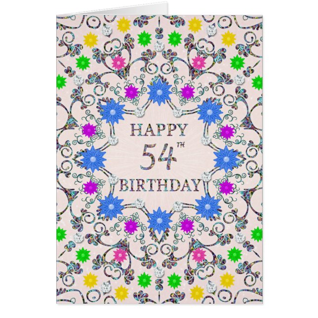 54. Geburtstag Abstrakte Blume (Vorne)