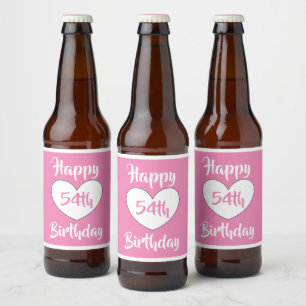 54. Geburtstagsbieretiketten von dalDesignNZ Bierflaschenetikett