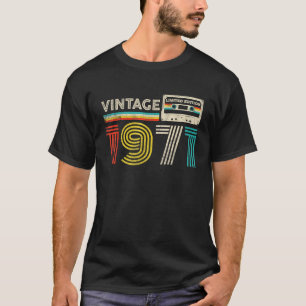 54. Geburtstagsgeschenke Vintag 1971 Kassettenband T-Shirt