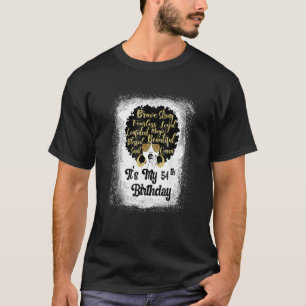 54 Jahre alt Leopard Melanin Girl Es ist mein Gebu T-Shirt