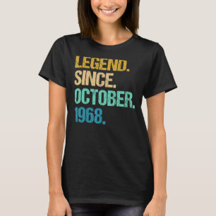 54 Jahre alte Legende seit Oktober 1968 54. Geburt T-Shirt
