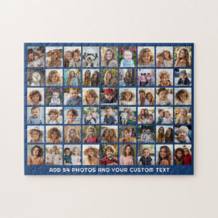 54 Quadratische Fotocollage mit Text - blau