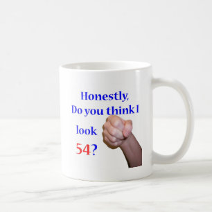 54 schaue ich 54? kaffeetasse