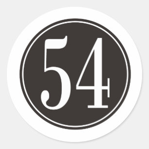 54 Schwarzer Kreis Runder Aufkleber