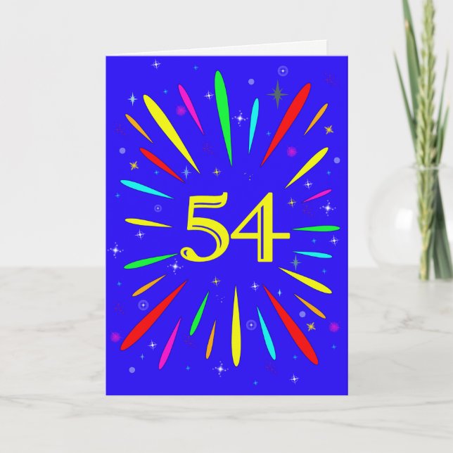 54e anniversaire carte d'explosion (Devant)